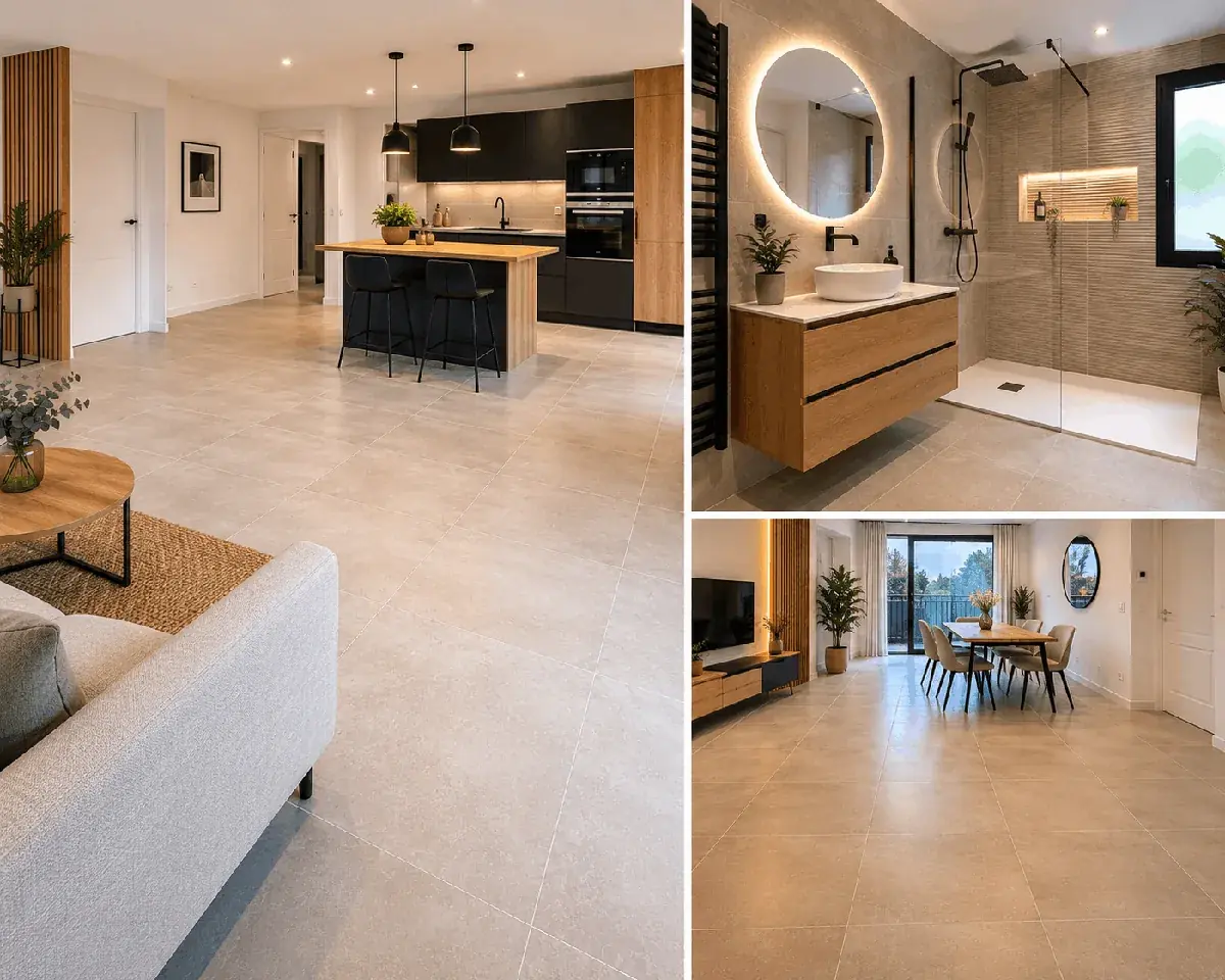 Appartement réhabilité à Bellevue Saint-Herblain avec carrelage